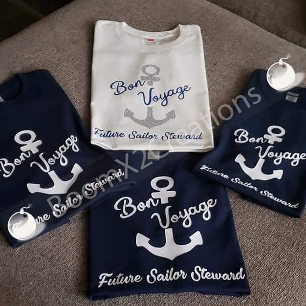 Short and long sleeve vinyl tee